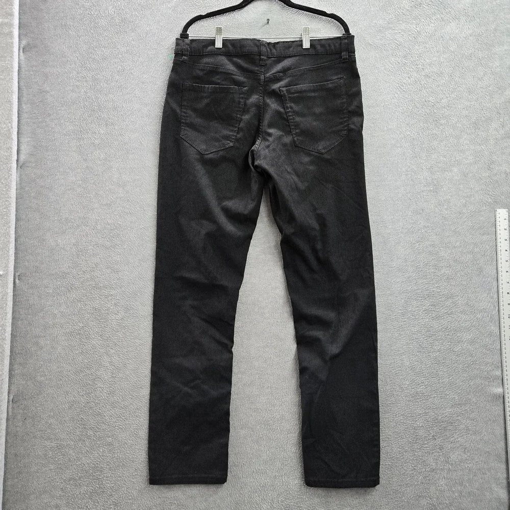 IZOD Men Pants 34X32 Black Nylon Rayon Chino Golf Straight Fit Performance